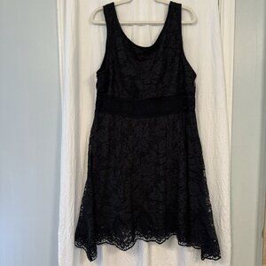 AMERICAN RAG Plus Size Black Lace Fit & Flare Dress, NWT Size 3X
